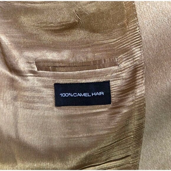 Bill Blass Vintage 100% Camel Hair Tan Two Button Office Blazer Jacket Men's 48R - Picture 7 of 9